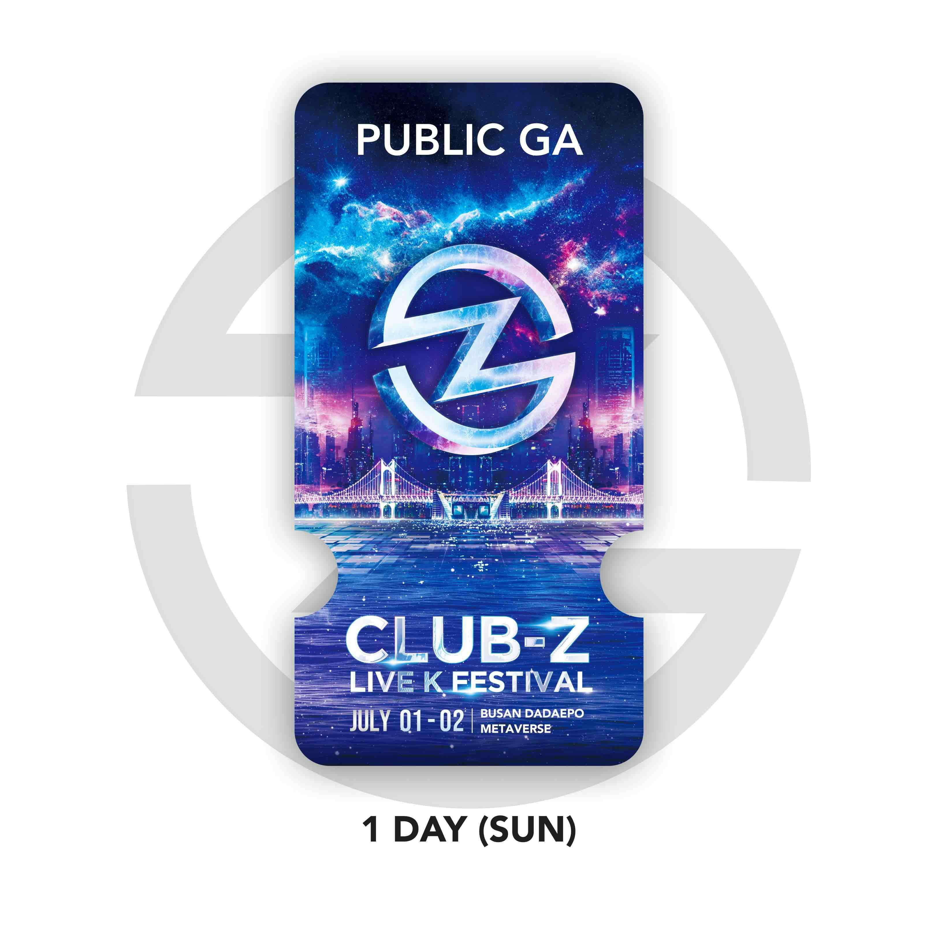 2023 CLUB-Z LIVE K Confesta - 1 Day(SUN) NFT Ticket